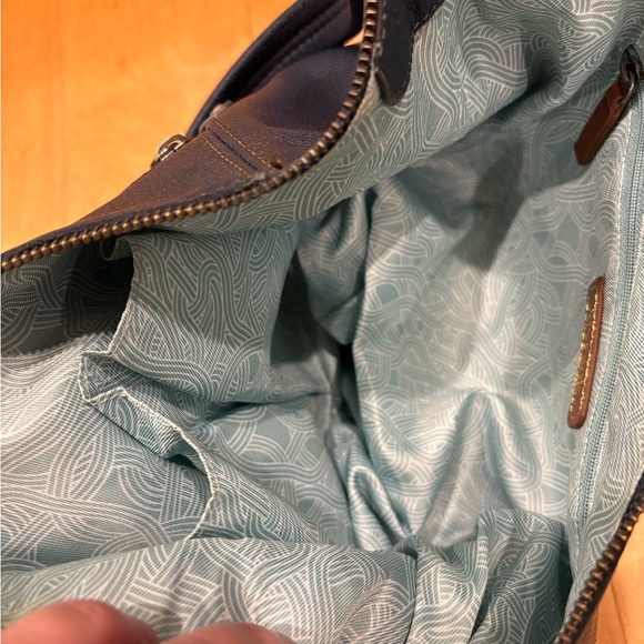 The Sak medium hobo leather bag dark blue like new - Picture 5 of 10